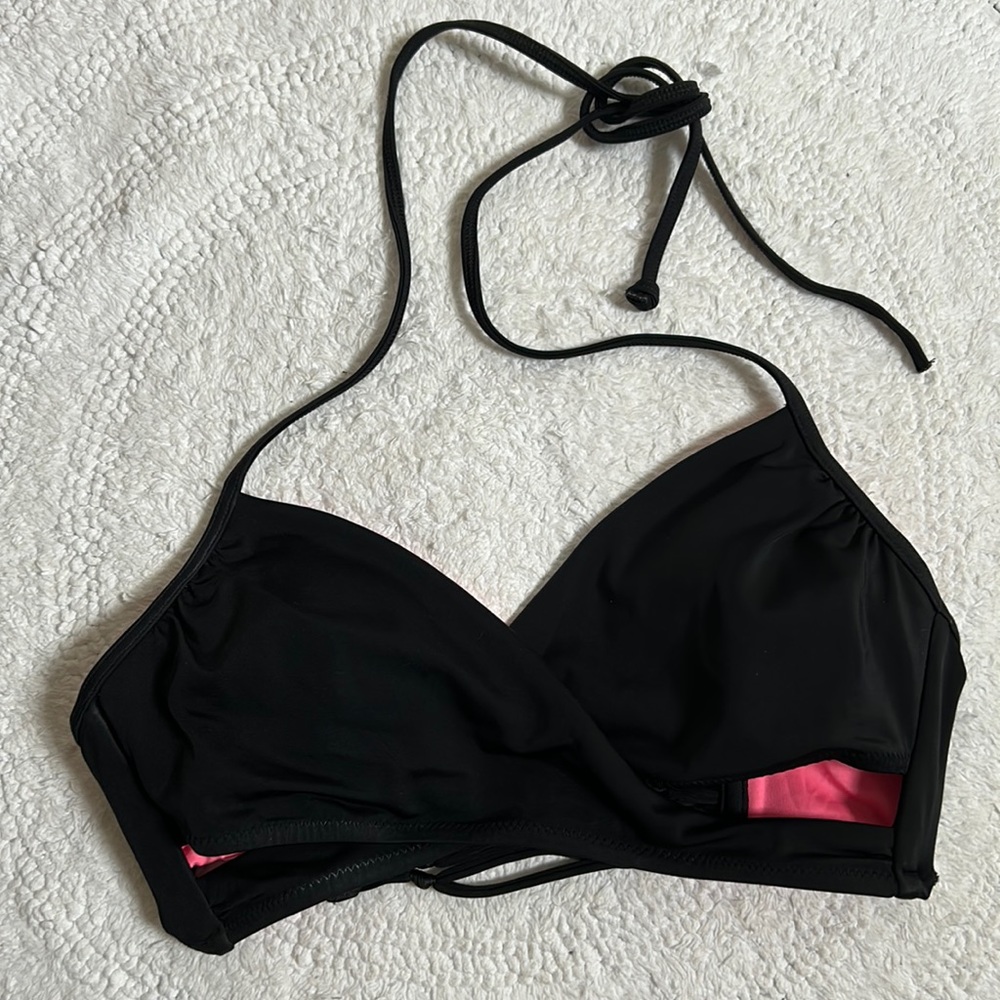 PINK by Victoria’s Secret Black Criss-cross Bikini Top